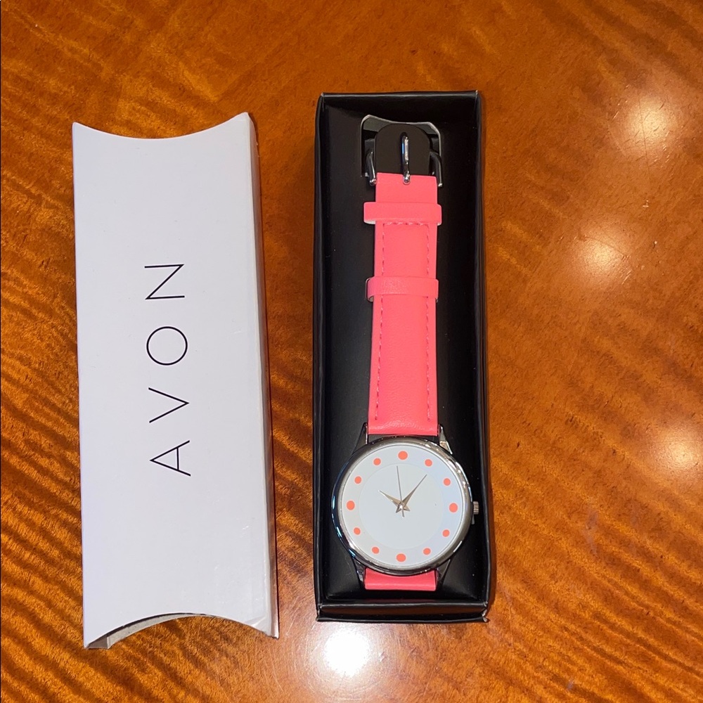 New Avon Coral Dot Timepiece watch